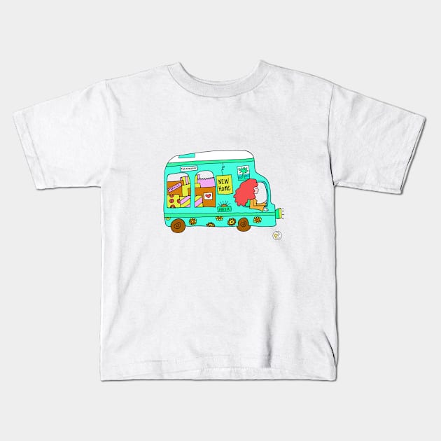 Moving Van! Kids T-Shirt by Mellowdays